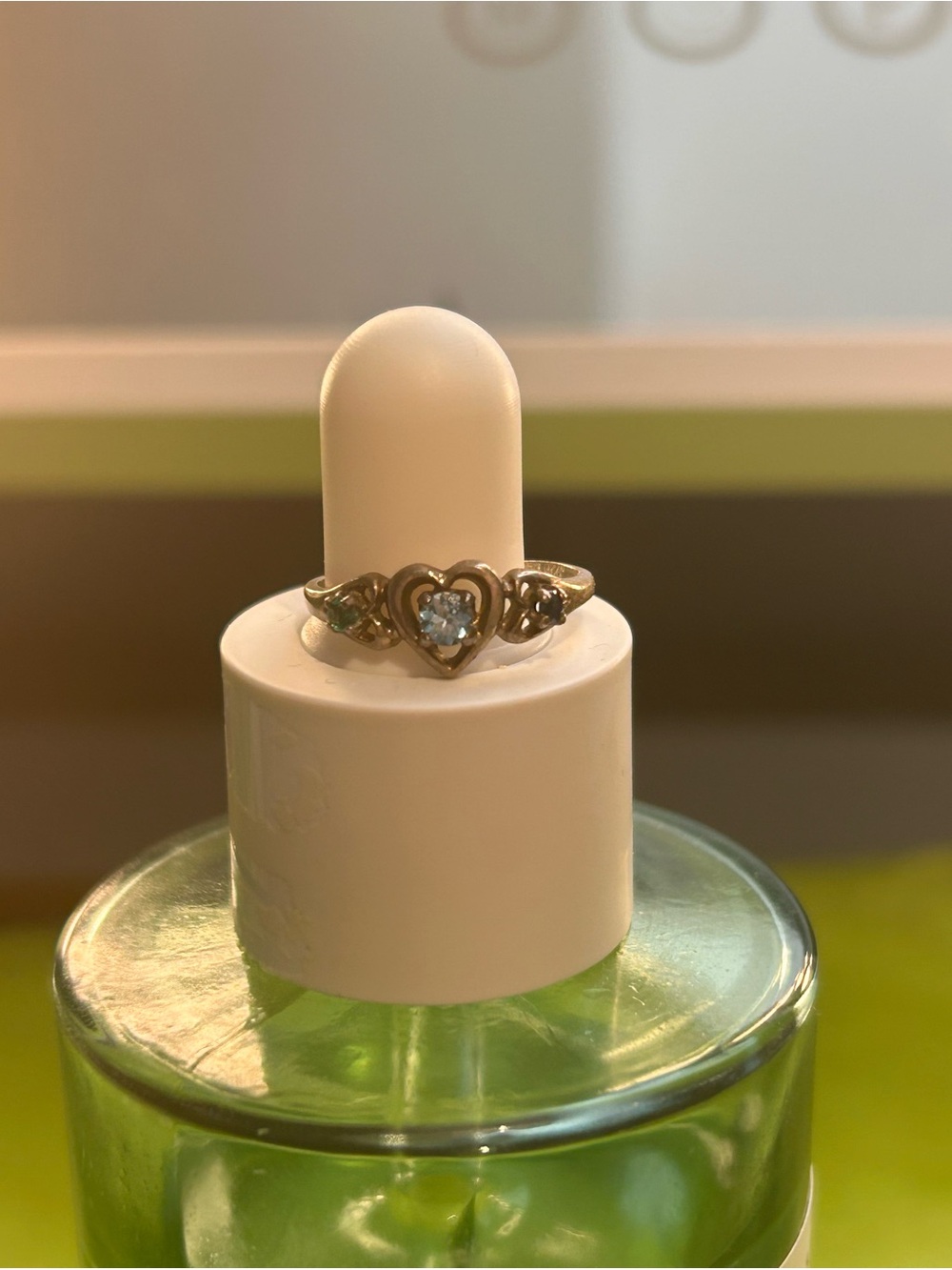 Two Vintage Styled Silver Crystal Rings - Picture 2 of 6